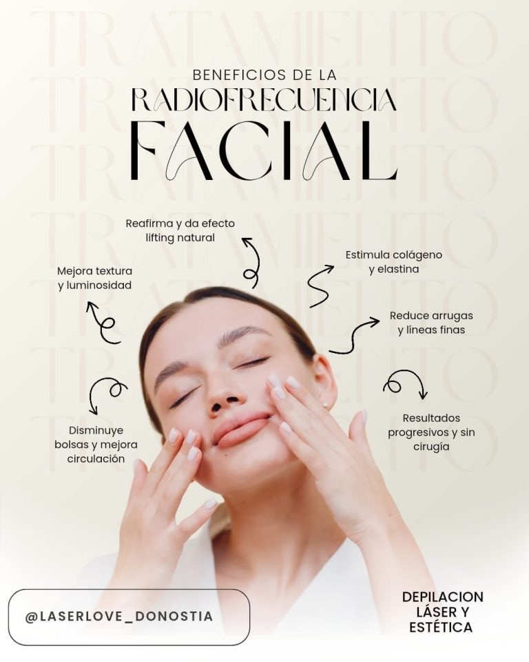 Radiofrecuencia facial, efecto lifting y Luminosidad